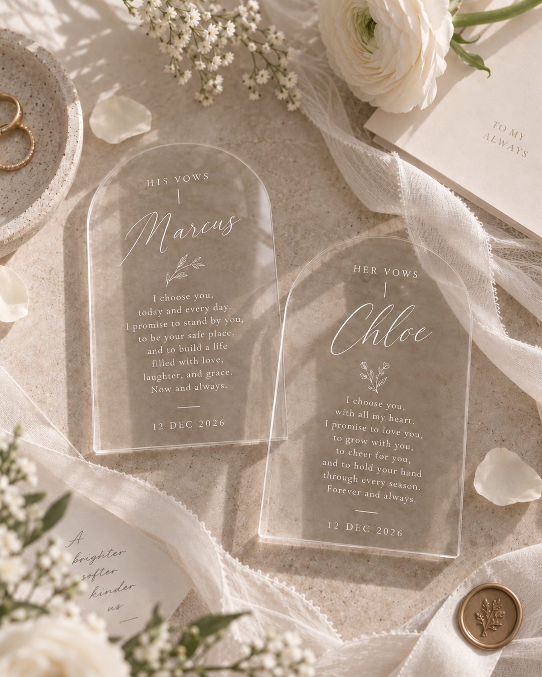 Wedding Vow Cards