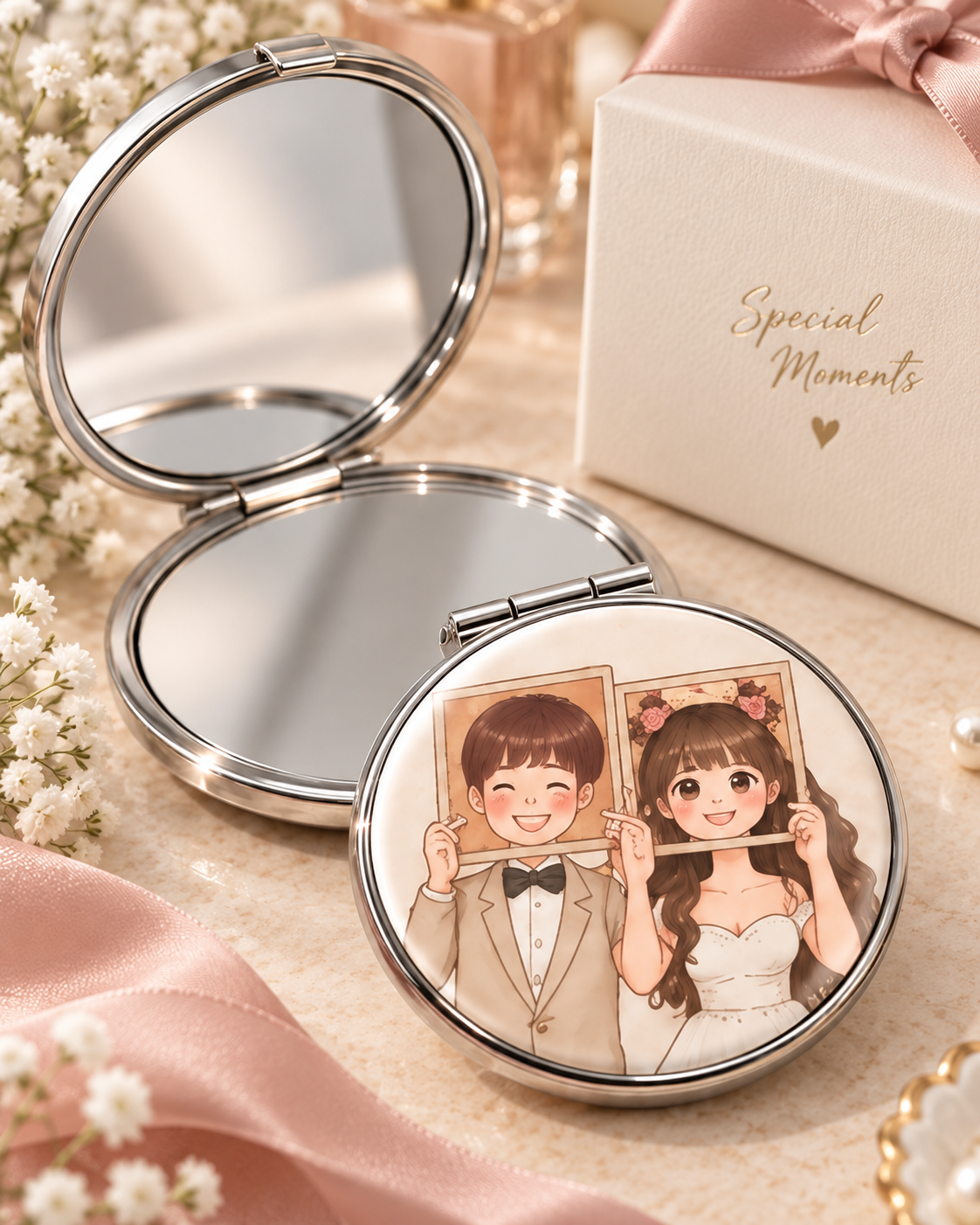 Wedding Compact Mirror Favour