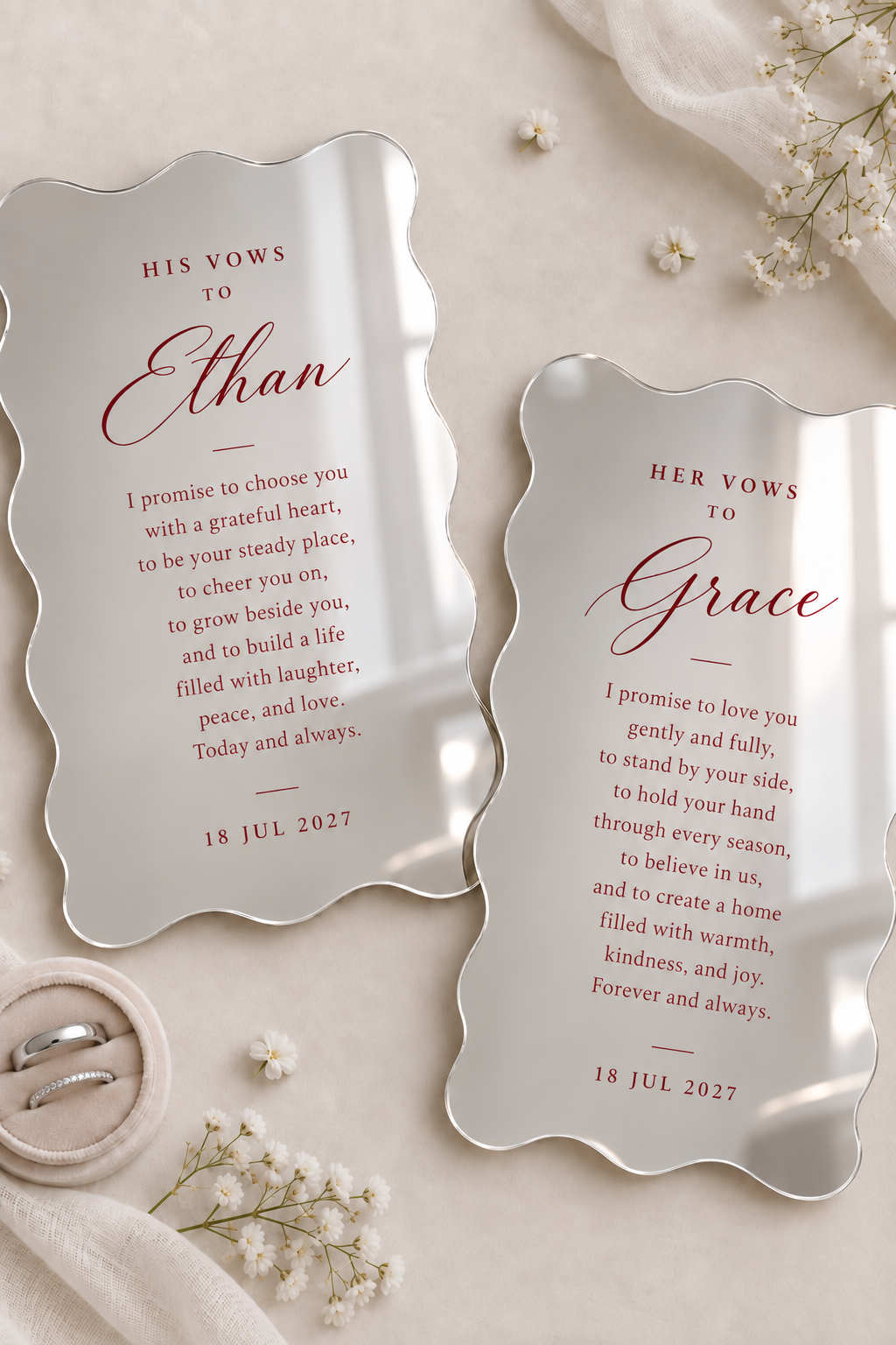 Wedding Vow Cards