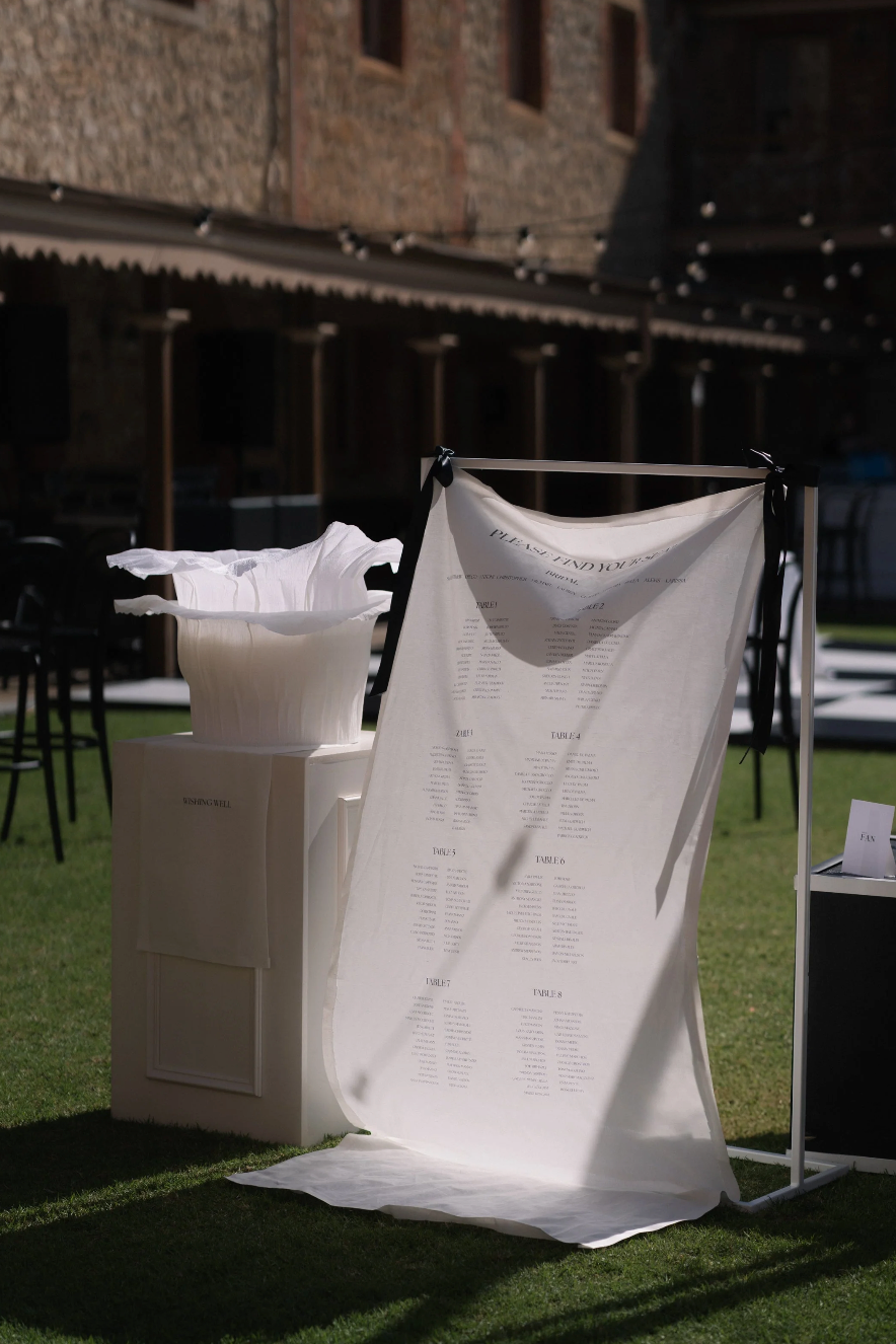 Wedding Seating Chart Signage - Fabric