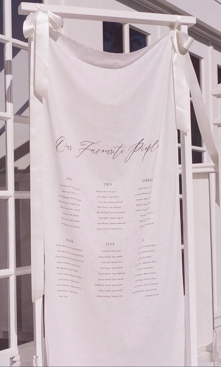 Wedding Seating Chart Signage - Fabric