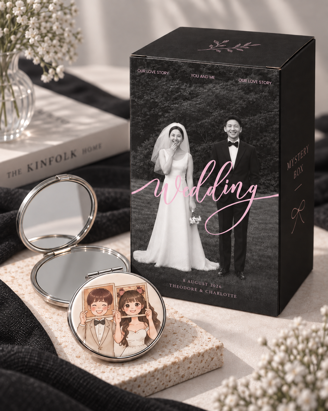 Wedding Compact Mirror Favour